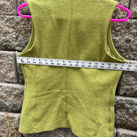 IBEX (made in USA) Carrie Vest - Lime Green- Size Small WOOL VGUC - Picture 9 of 10